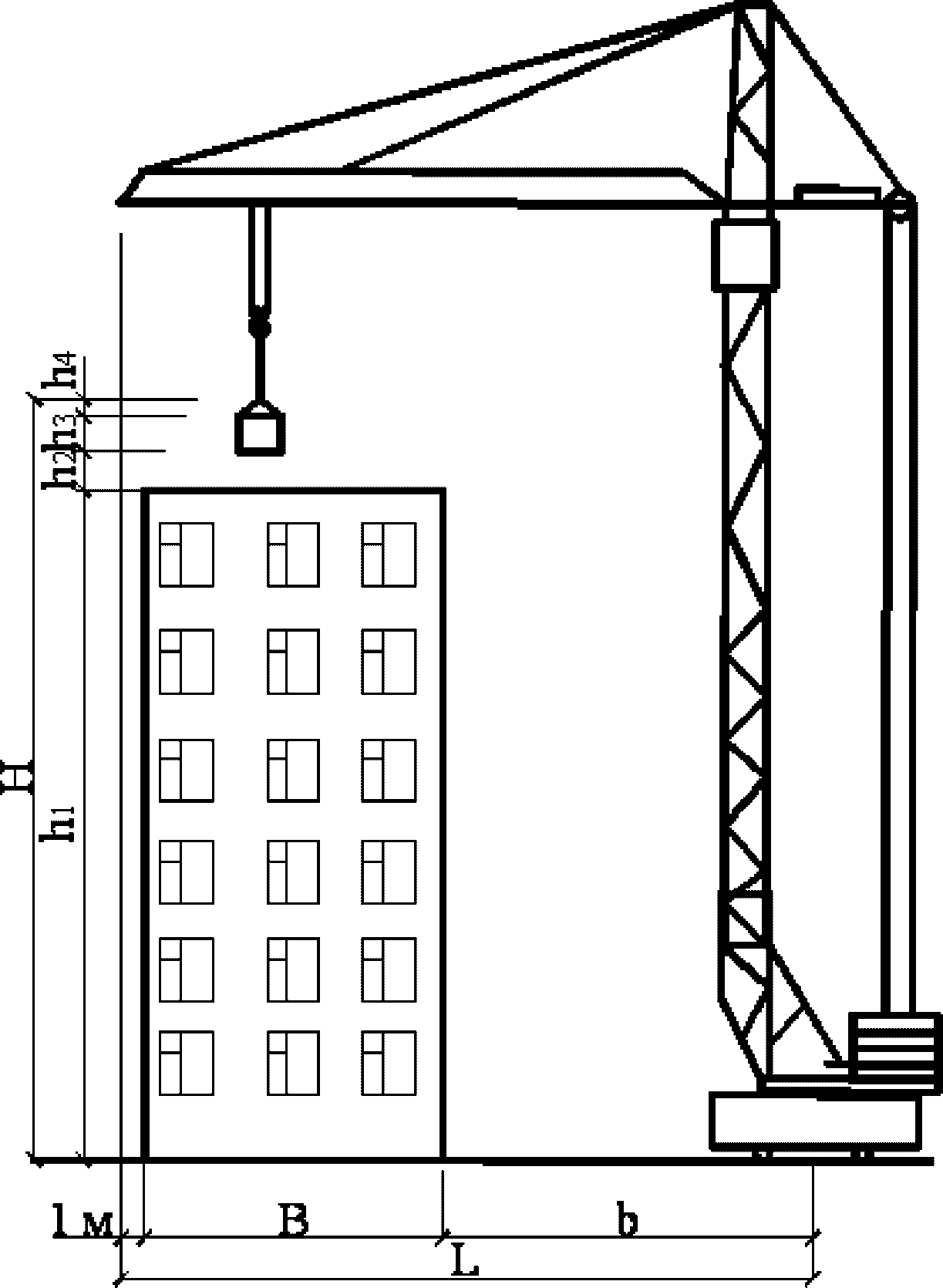 Рисунок крана башенного крана