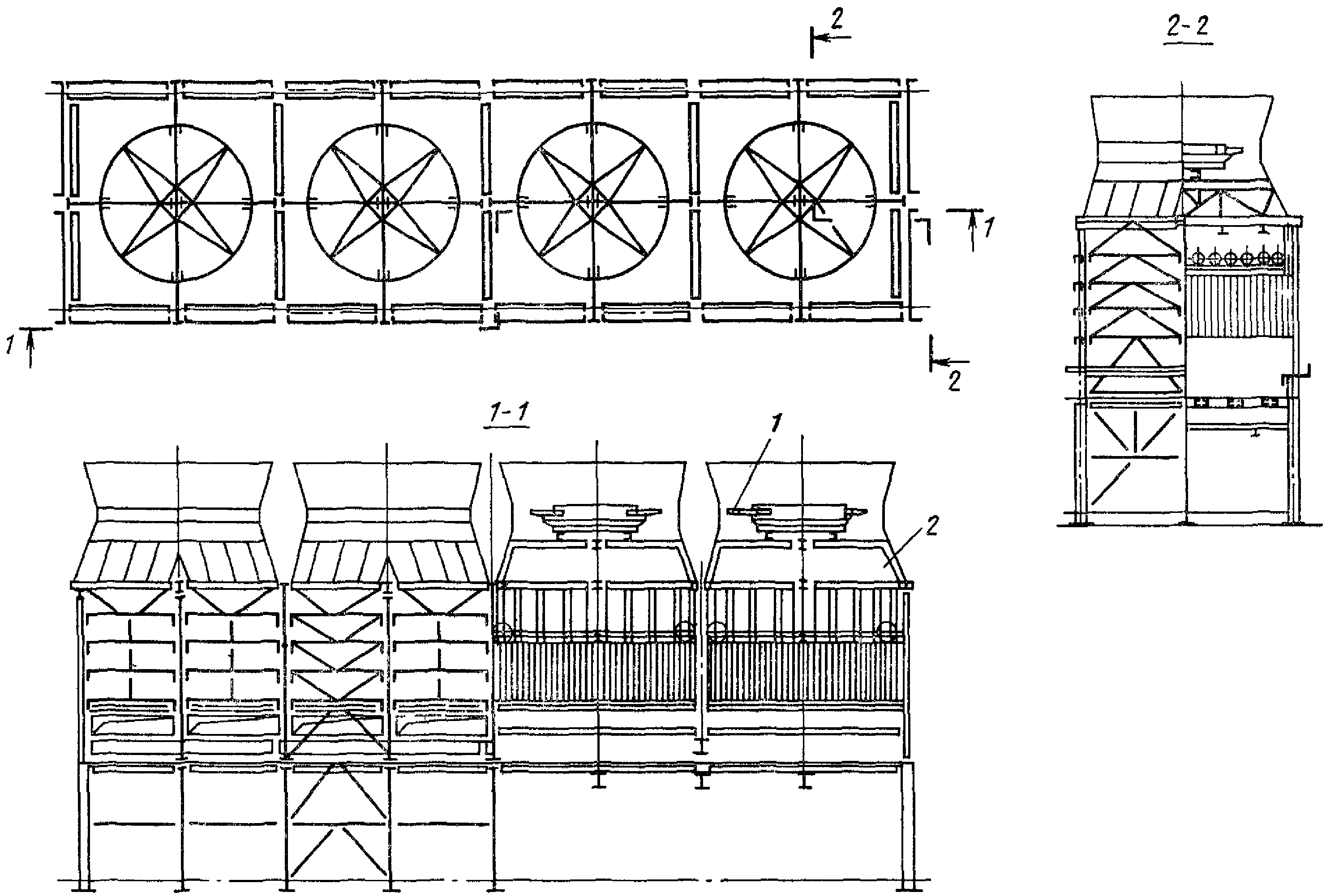 Вентиляторная градирня чертеж