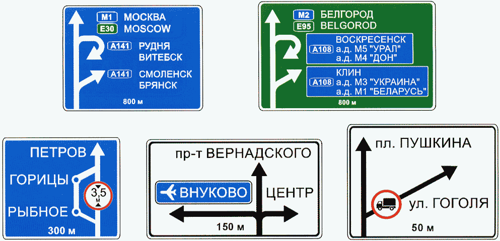 Дорожная карта москвы с направлением движения и знаками