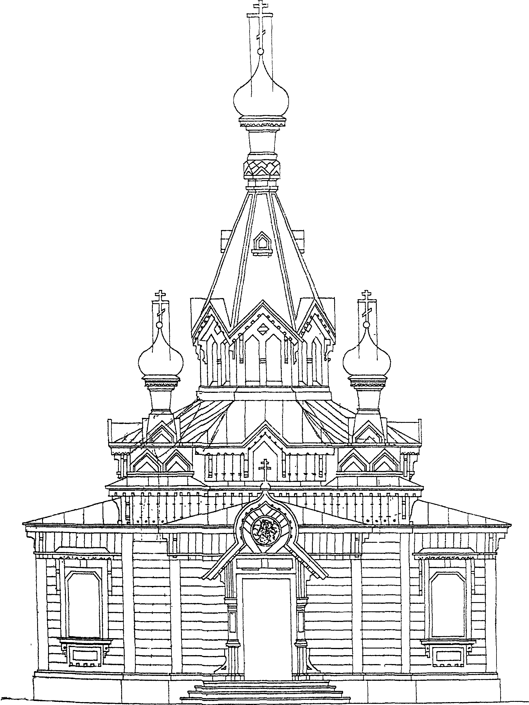 Деревянная Церковь фасад