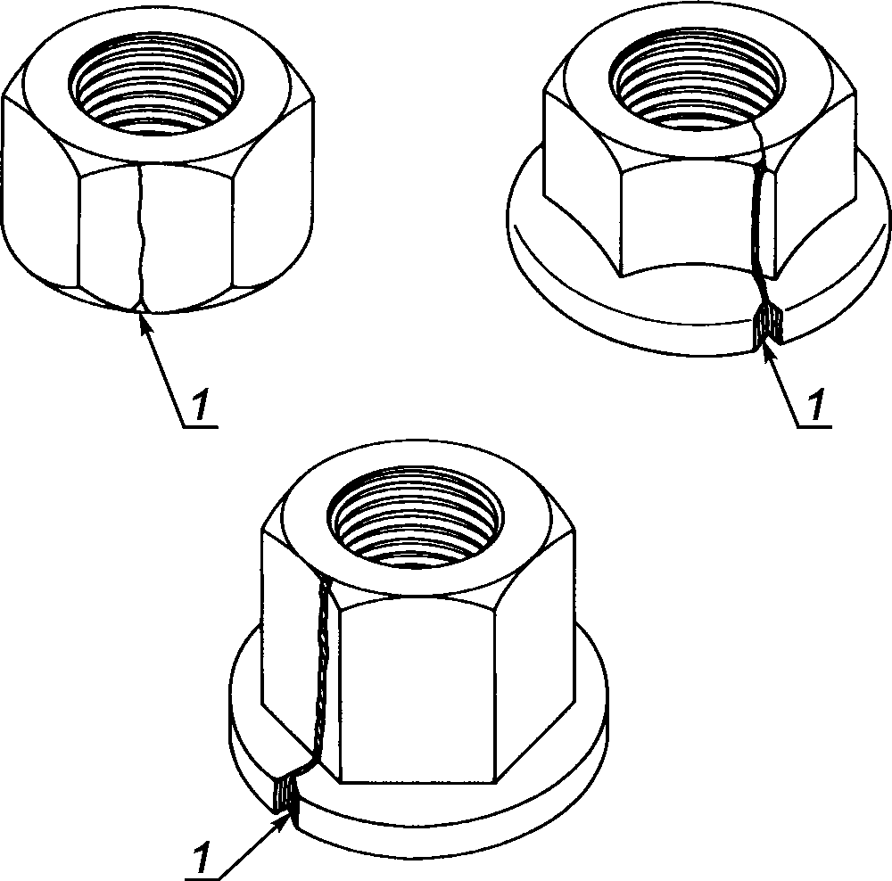 волосовина дефект. трещина в стропильной ноге. дефекты поверхности болтов. дефект крепления. болт с сорванной резьбой.