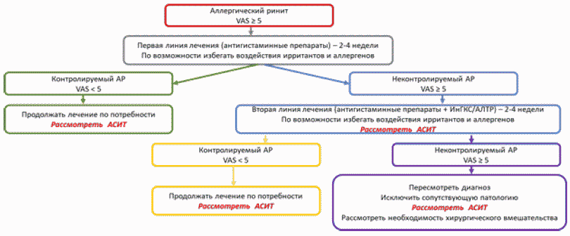 Лечение аллергического ринита у взрослых схема лечения