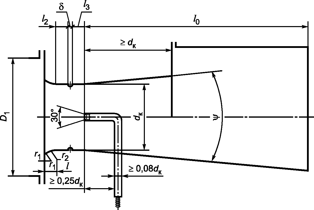 труба вентури с сужающимся входным участком в виде сопла иса 1932