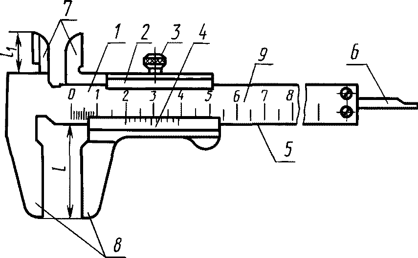 Принципиальная схема электронного штангенциркуля