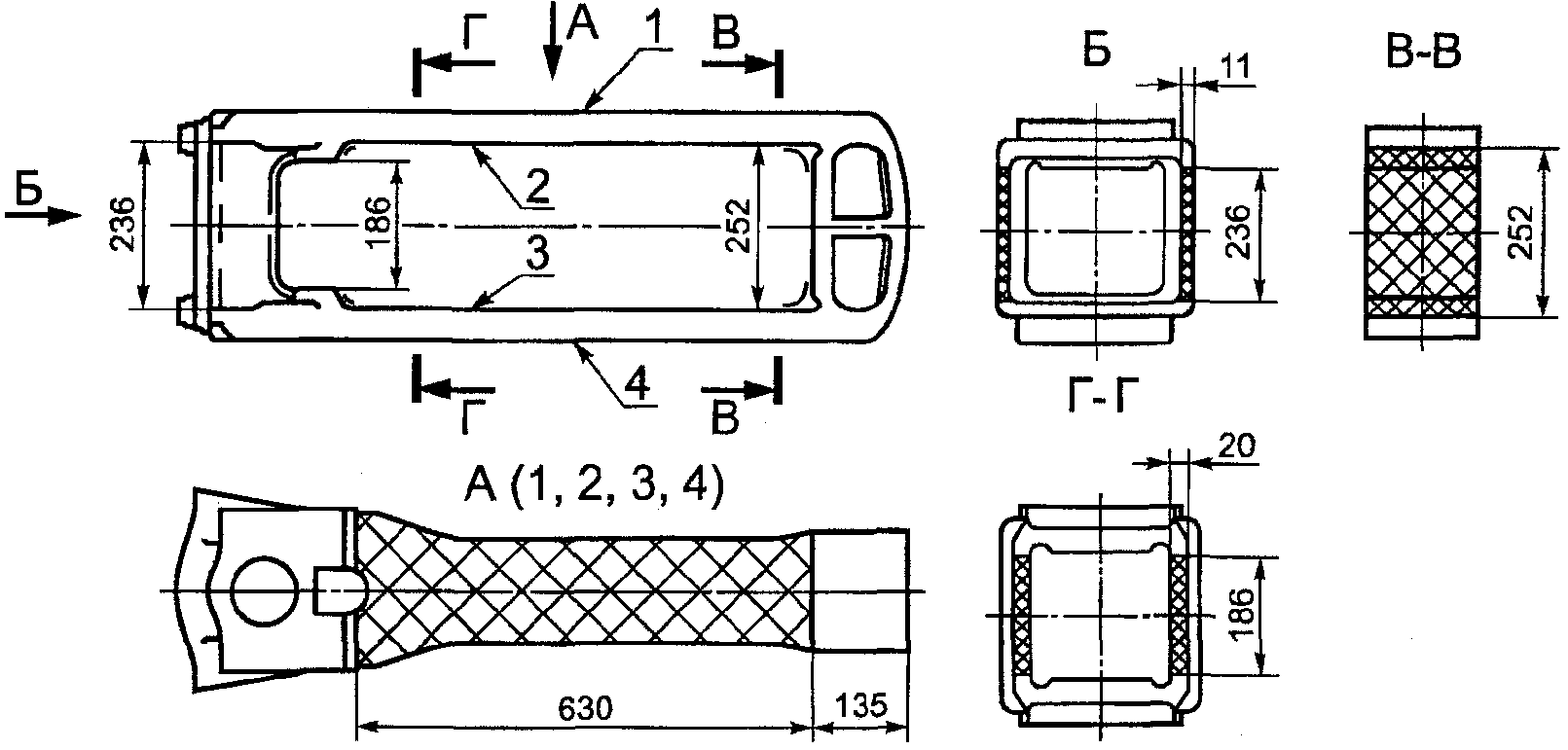 Тяговый хомут автосцепки са-3м чертеж