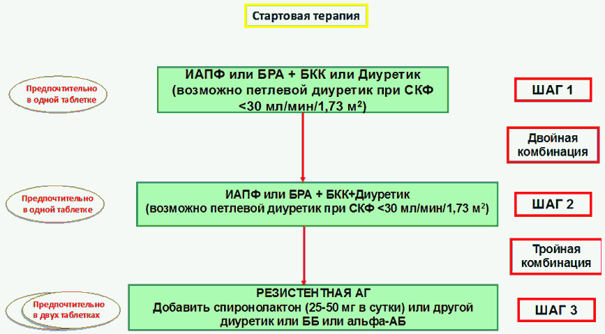 Схема лечения аг