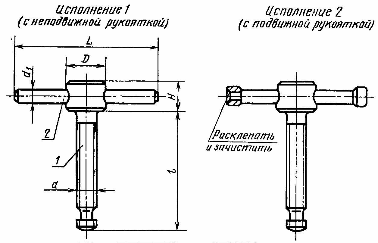 Винт нажимной чертеж