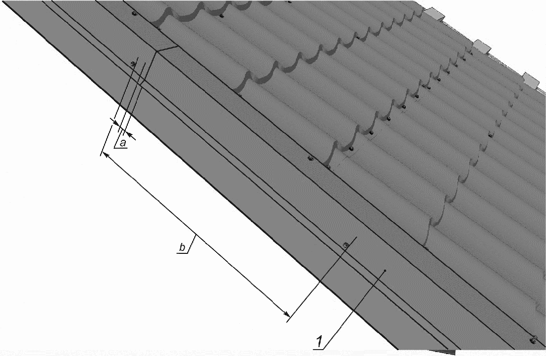 Нахлест металлочерепицы