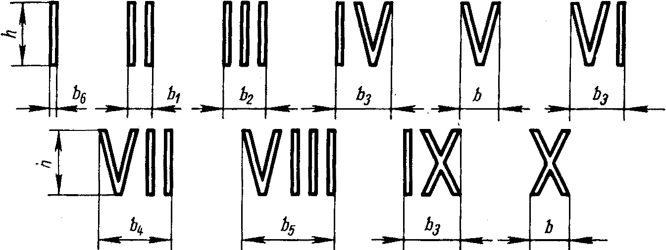 Ii iii 1 2 3. ГОСТ 2930-62 трафарет. Римские цифры трафарет. Римские цифры на чертеже. Трафарет римских цифр Формат а4.