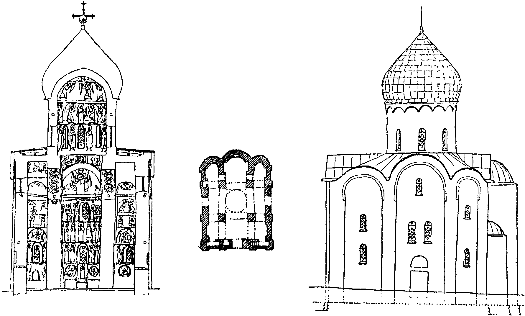 Церковь спаса на нередице рисунок