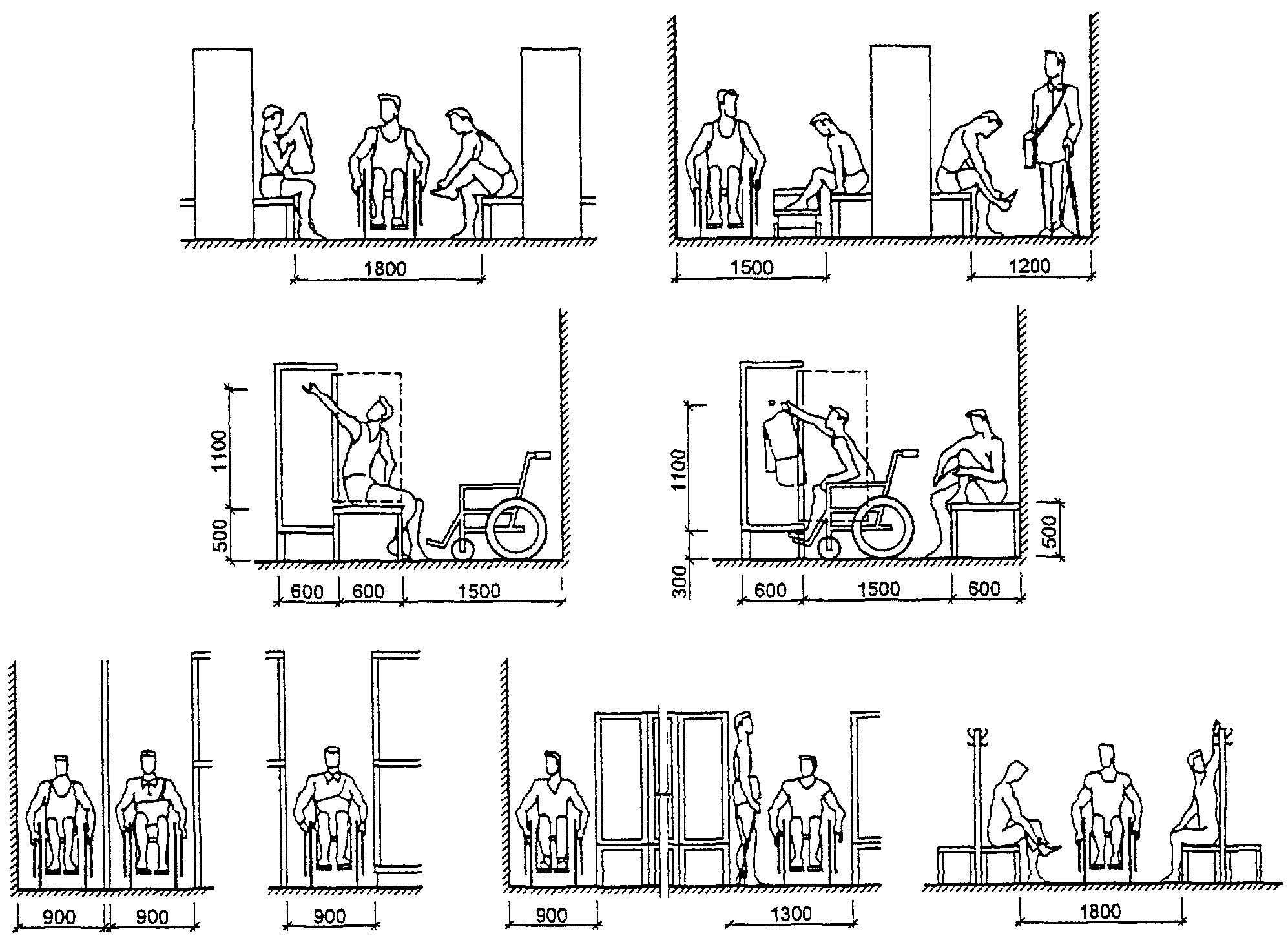 Ширина рабочих проходов должна быть. Раздевальная для МГН В спортзале. Ножная ванна в бассейне для МГН. Бассейн для МГН чертеж. Раздевалки для инвалидов колясочников в спортзале.