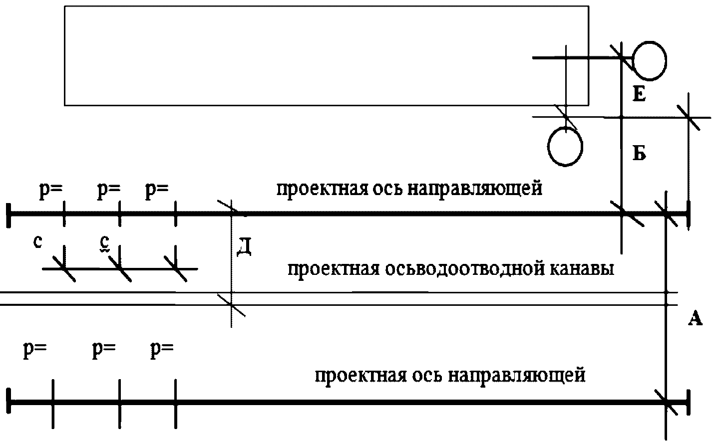 Расстояние б на схеме