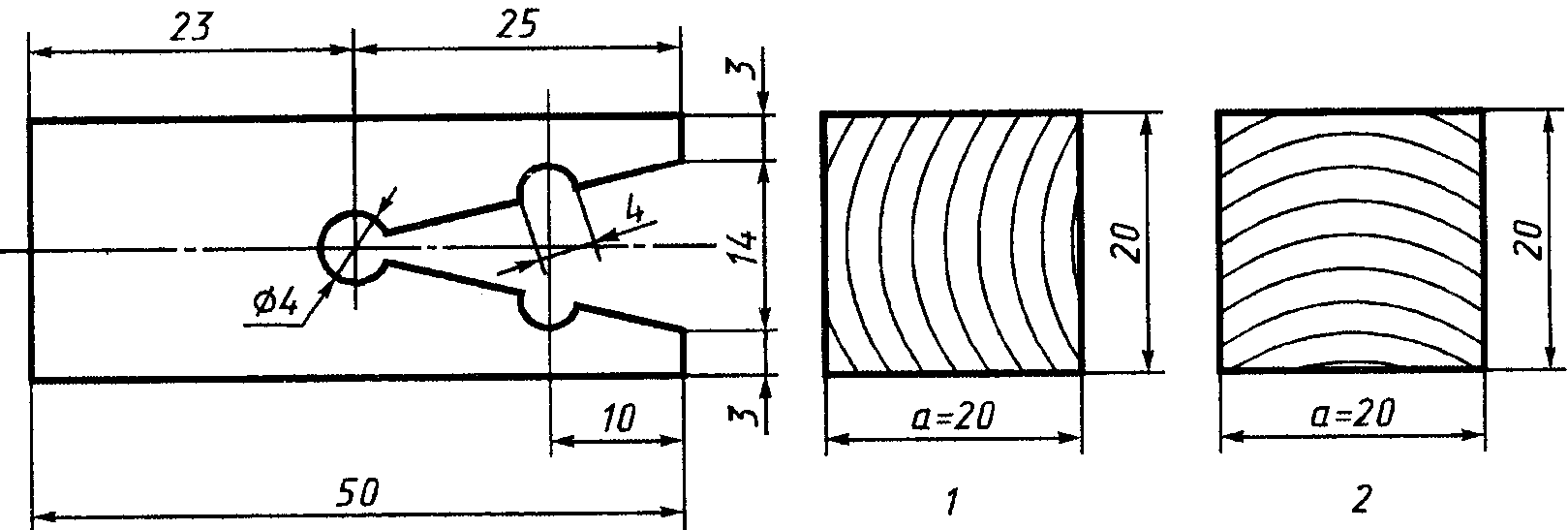 Размер лопаток для физико механических испытаний. ГОСТ 16483.0.