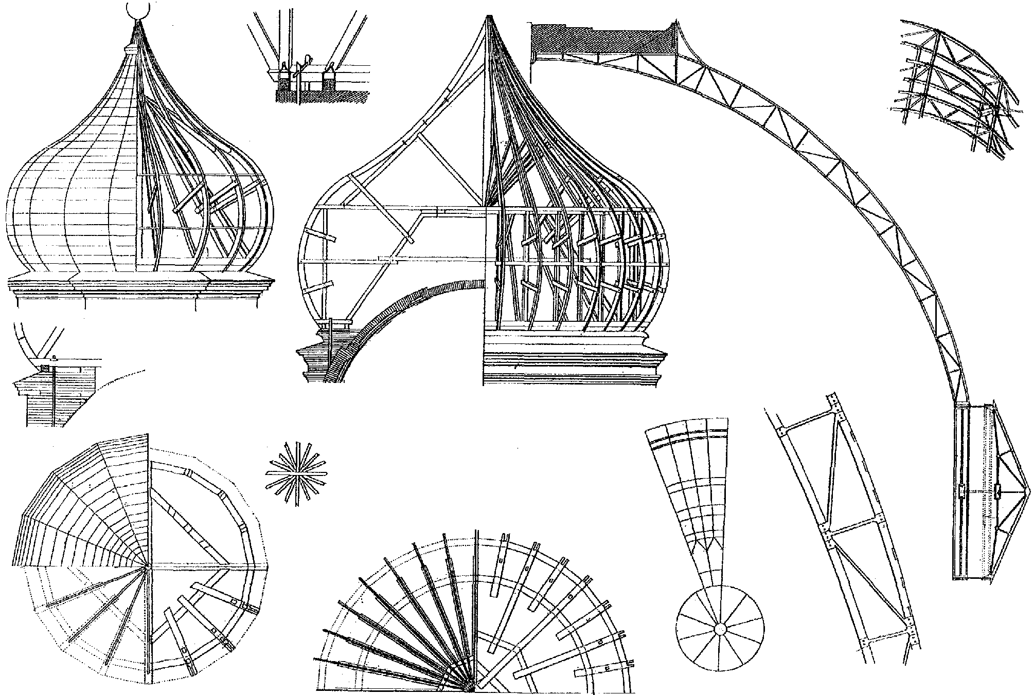 Чертеж круглая крыша