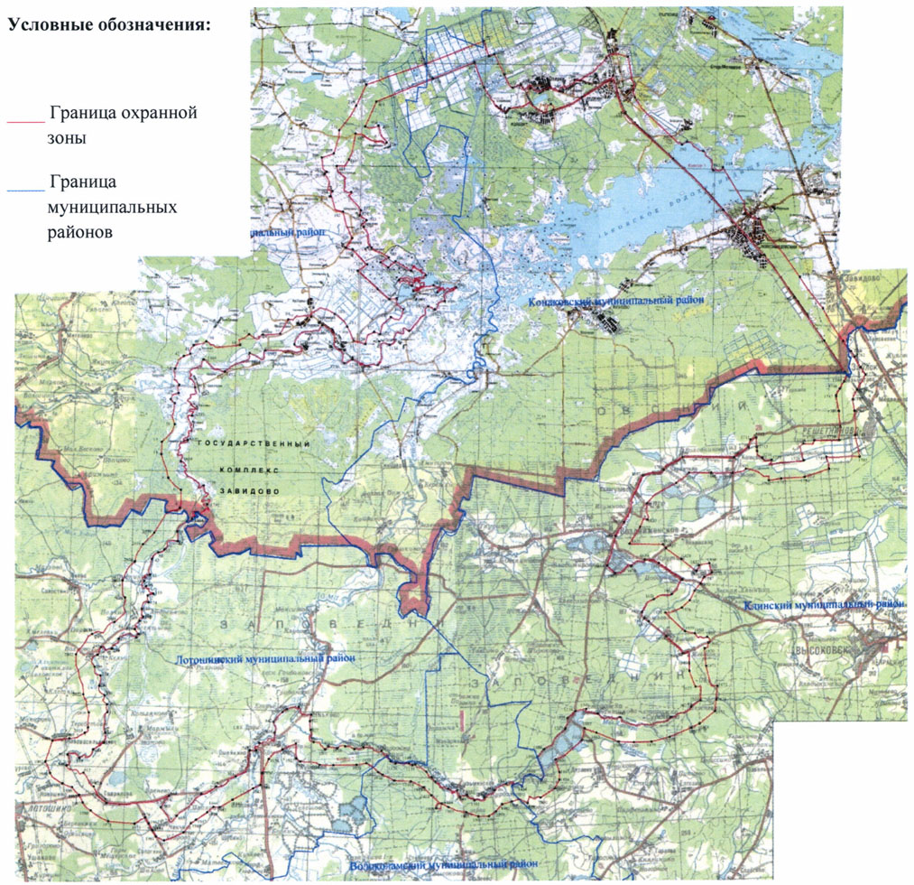 Карта заповедника завидовского заповедника