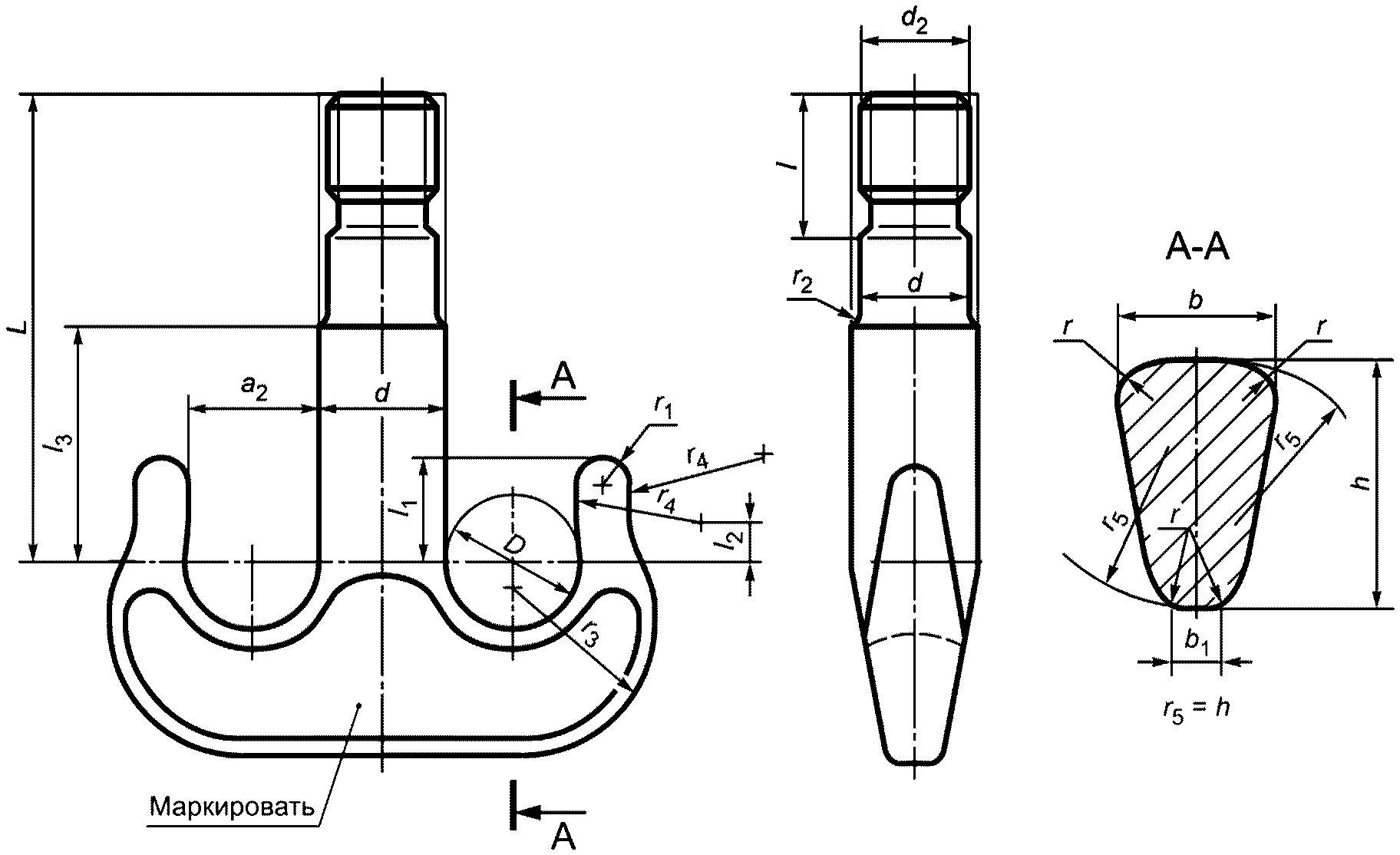 Крюк поворотный ГОСТ 13186-87