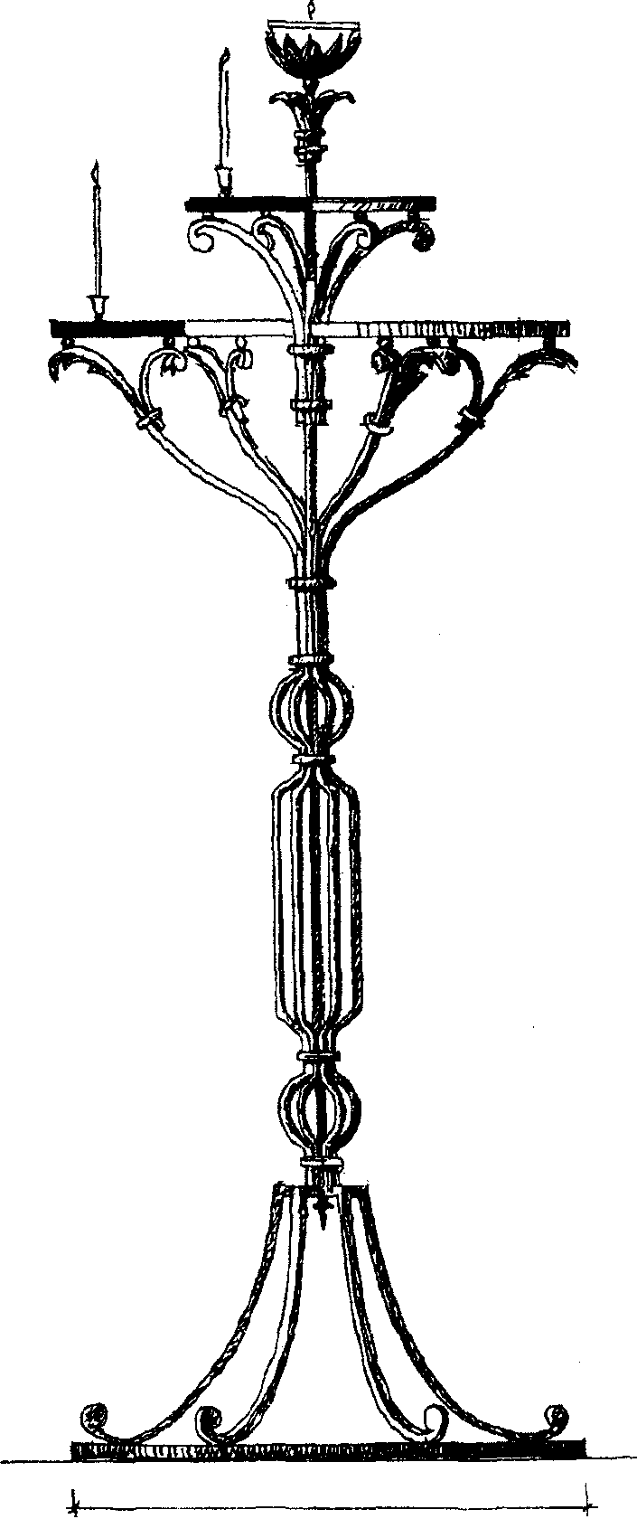 Кованый подсвечник нарисовать