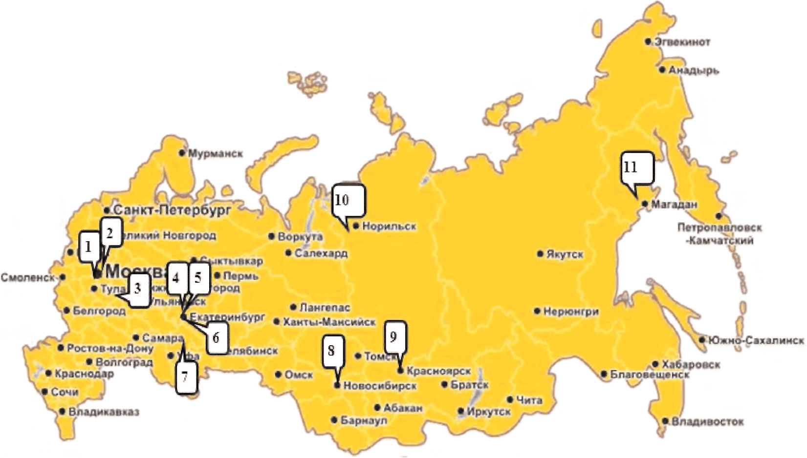 Ульяновск на карте России