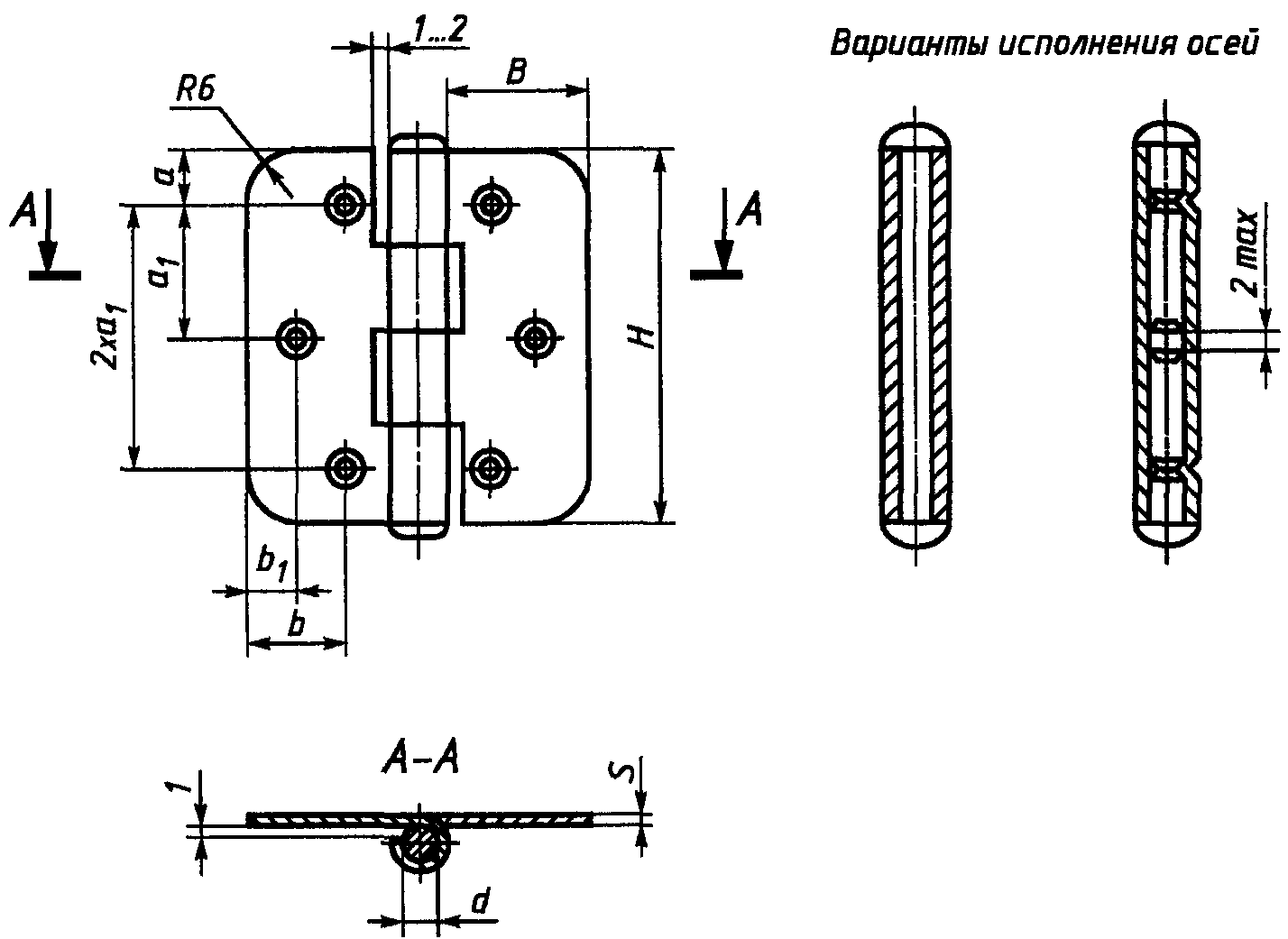 Петля накладная пн5-40 ГОСТ 5088-2005