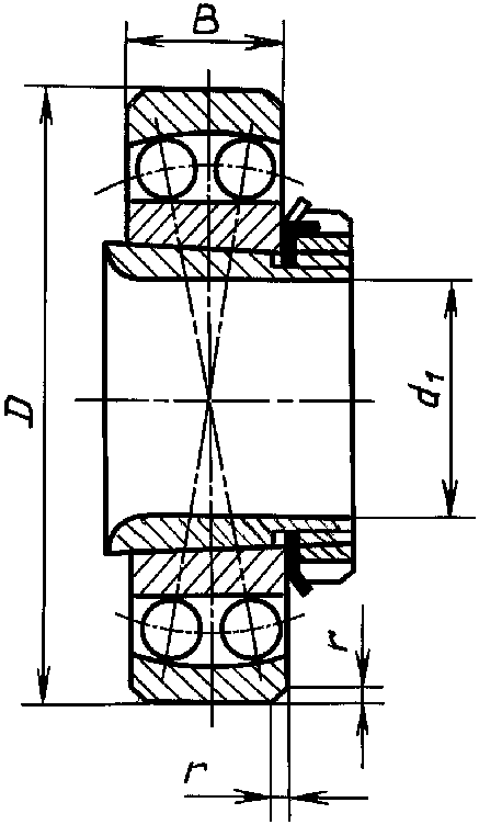 Подшипник шариковый радиальный сферический чертеж
