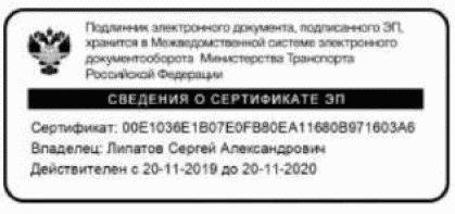 Отметка об электронной подписи не может включать изображение герба