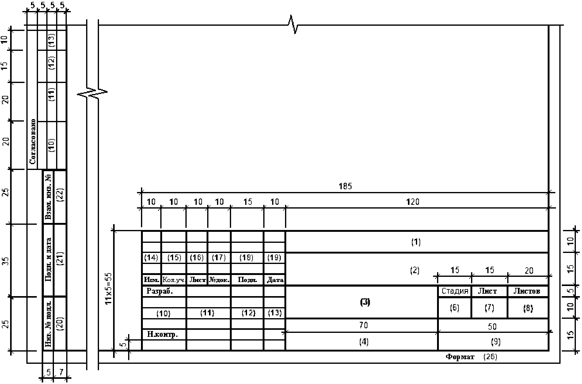 Размер рамки для чертежа а3 по ГОСТУ