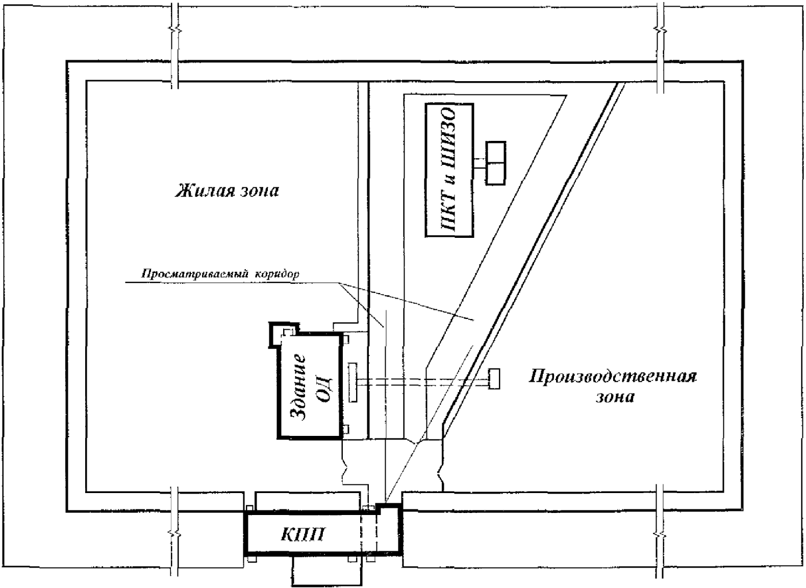 Схема охраняемого объекта