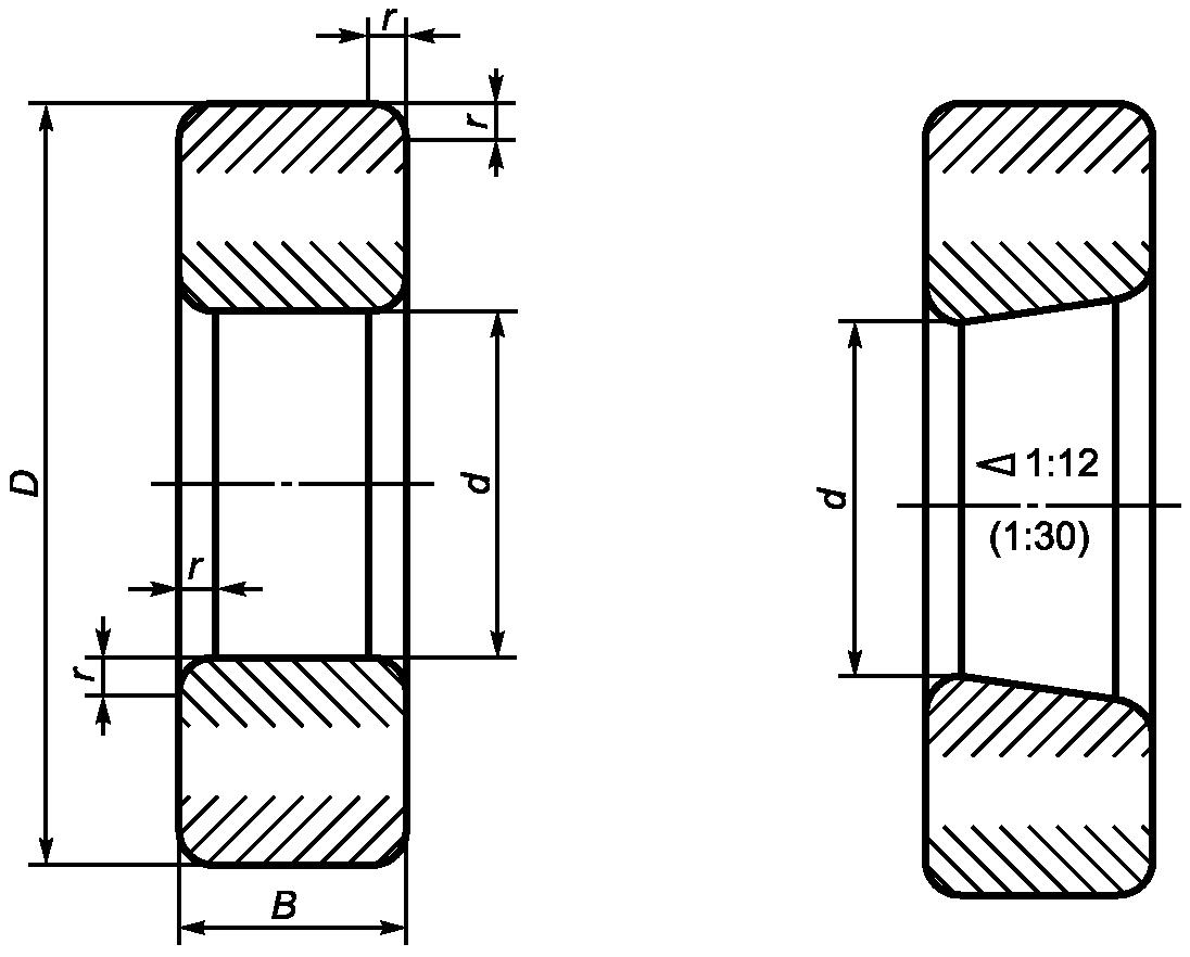 Кольцо упорное подшипника чертеж