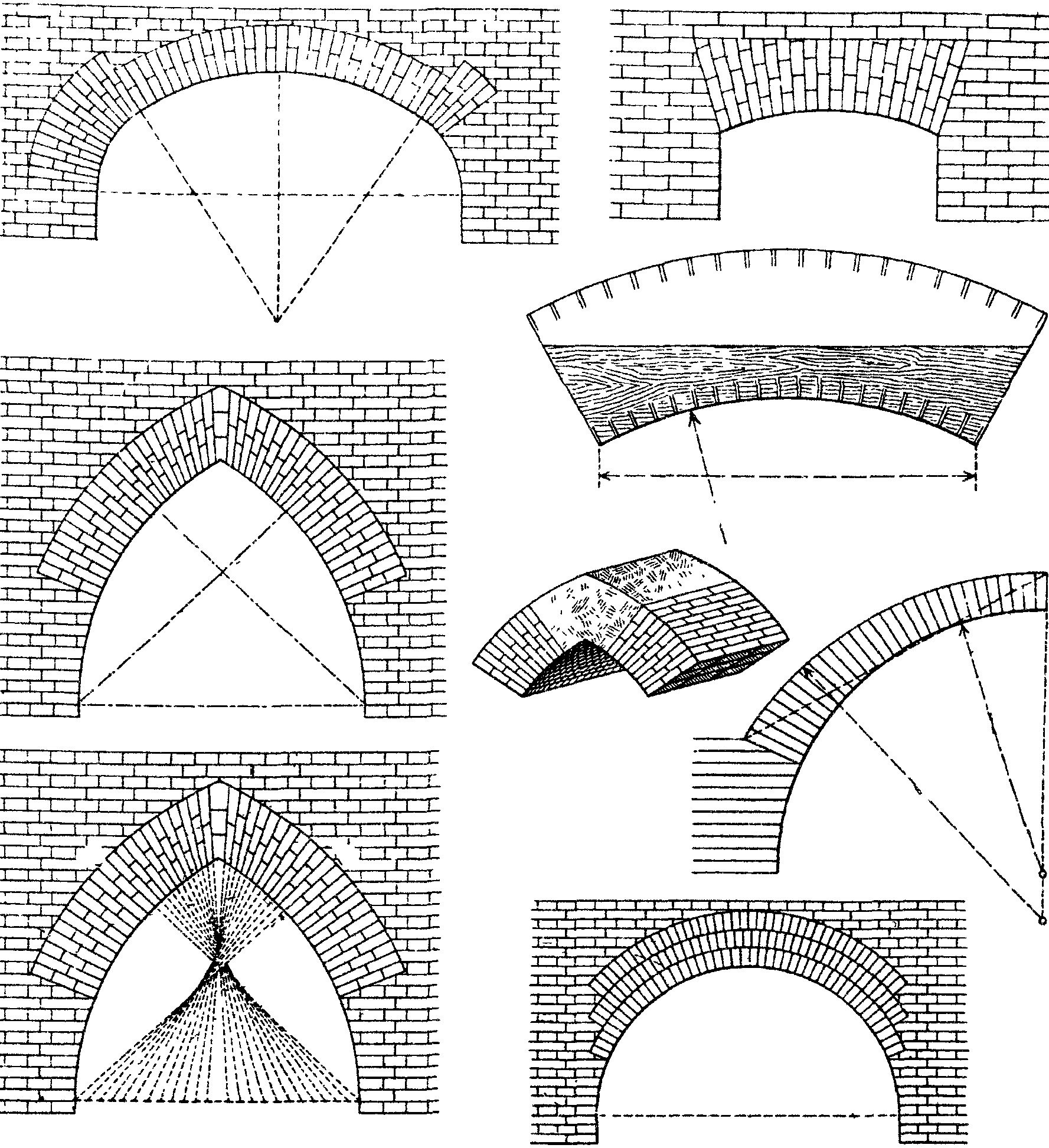 Опора кирпичной арки