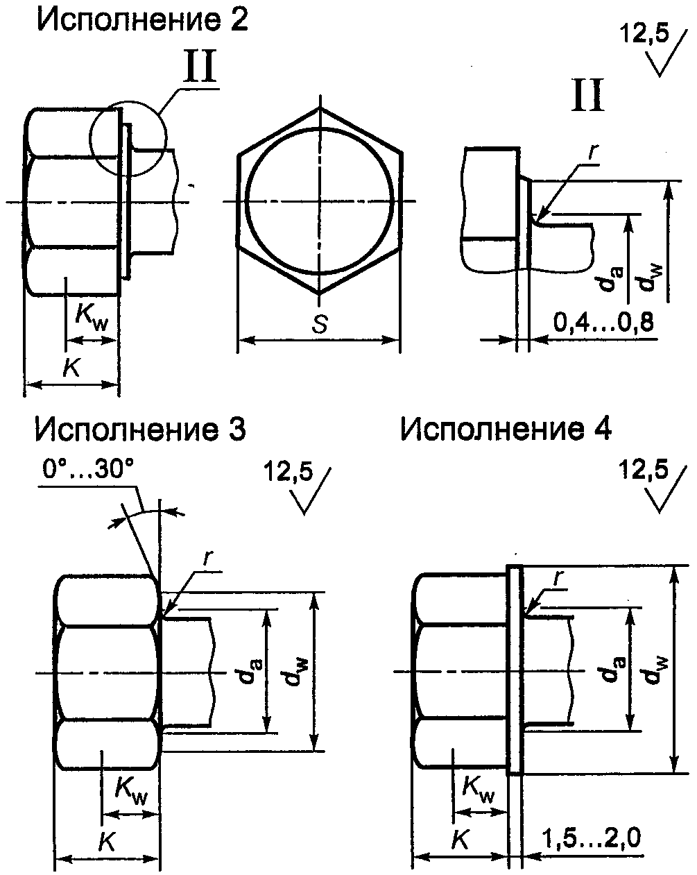 Высокопрочный болт на чертеже