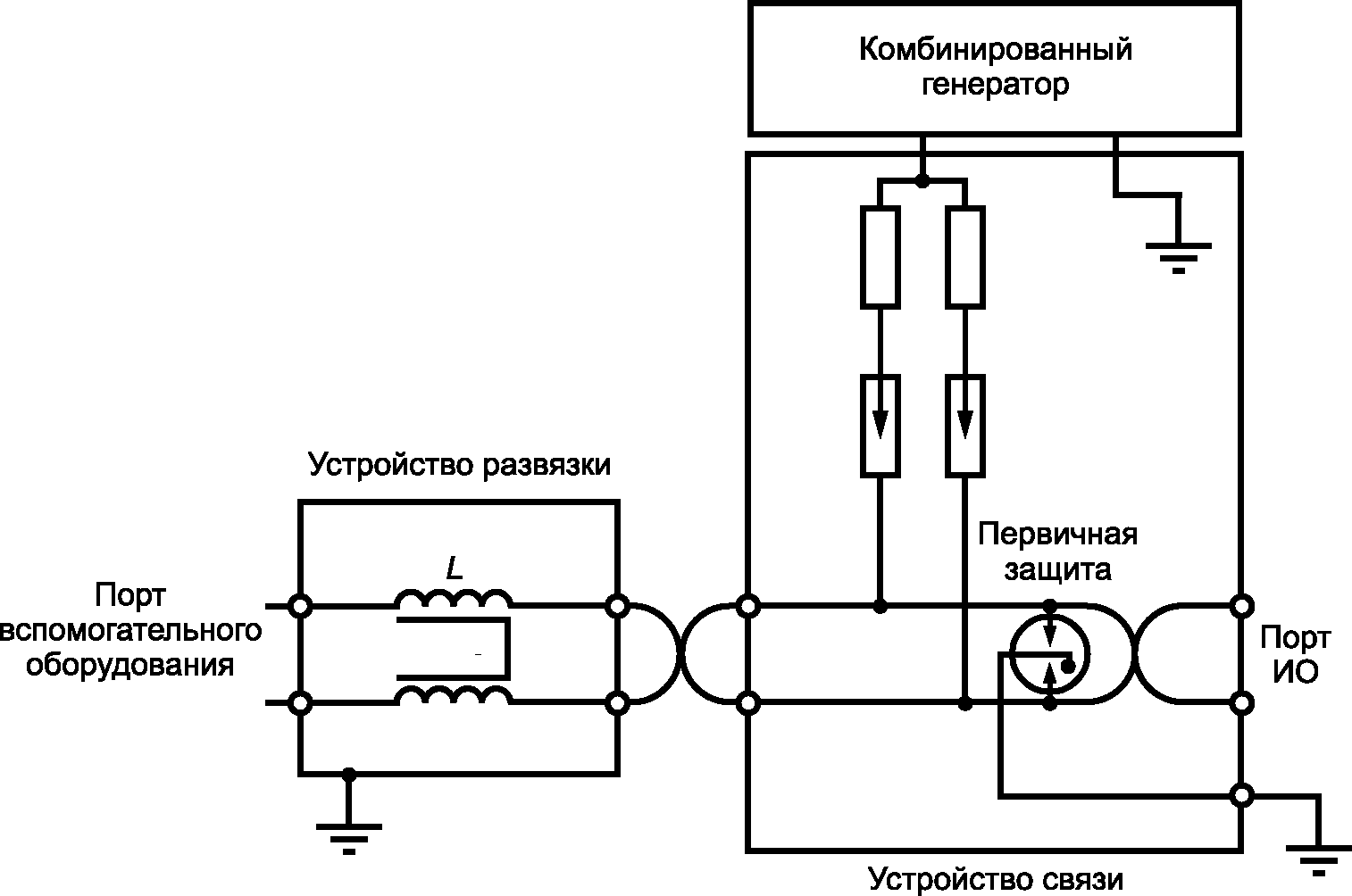 Схема ограничения напряжения