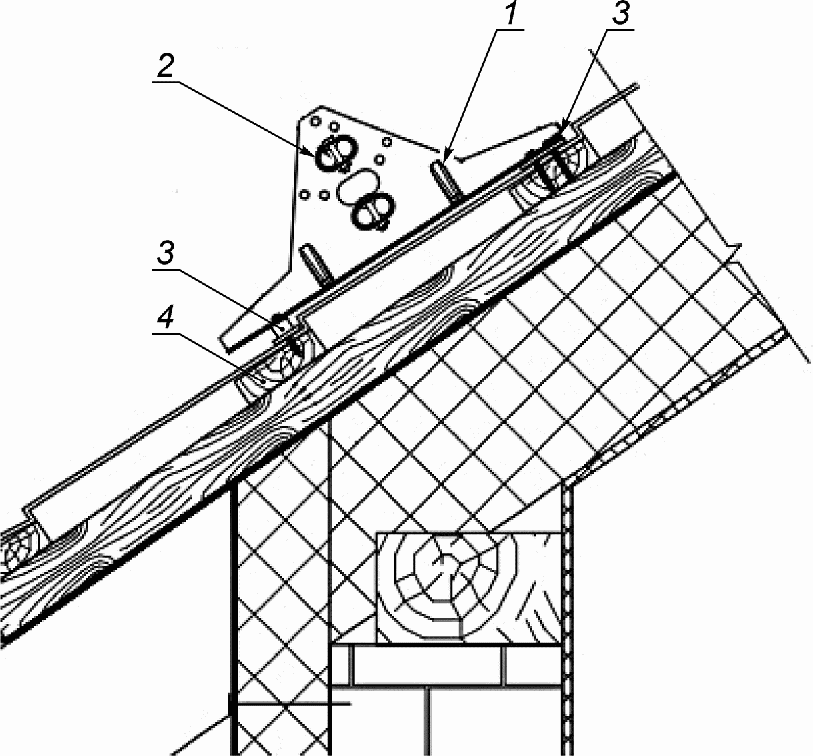 Ограждение кровли со снегозадержателями чертеж