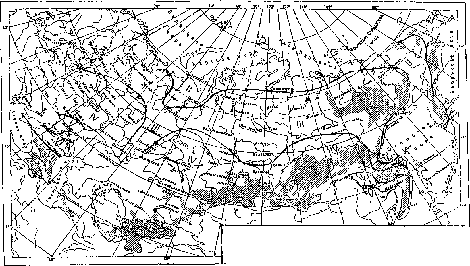 Карта районирования по давлению ветра