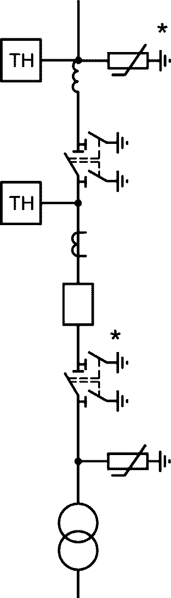 Схема линия трансформатор