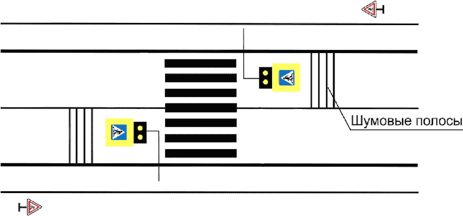 Схема пешеходных переходов