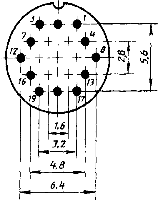 Схема расположения контактов