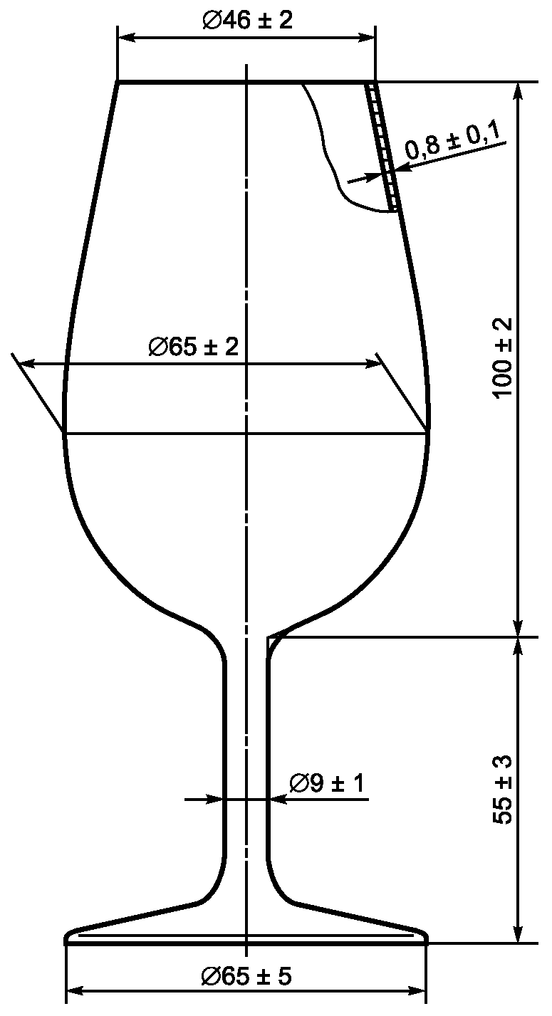 Дегустационный бокал для вина ГОСТ