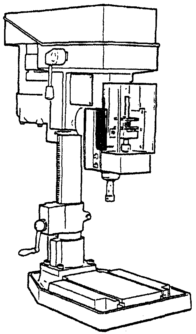 Сверлильный станок рисунок