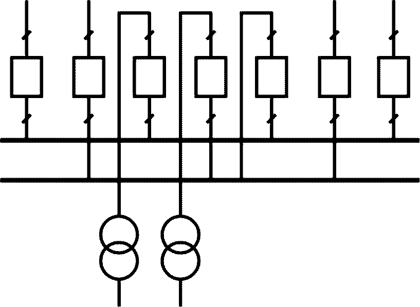 Схема 10 1 одна секционированная выключателем система шин