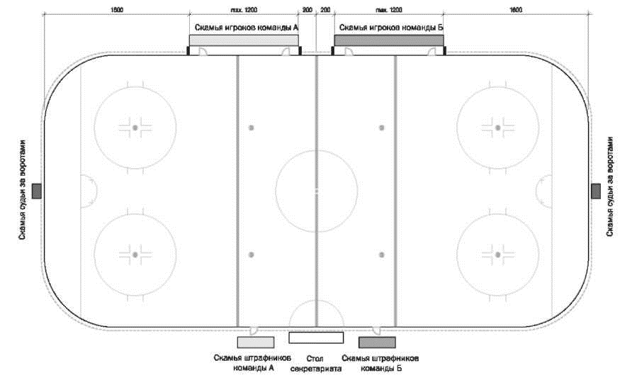 Размер хоккейной площадки в россии. Разметка хоккейной площадки схема. Хоккейная Арена схема. Хоккейная Арена разметка. Хоккейная коробка 30х60 радиус.