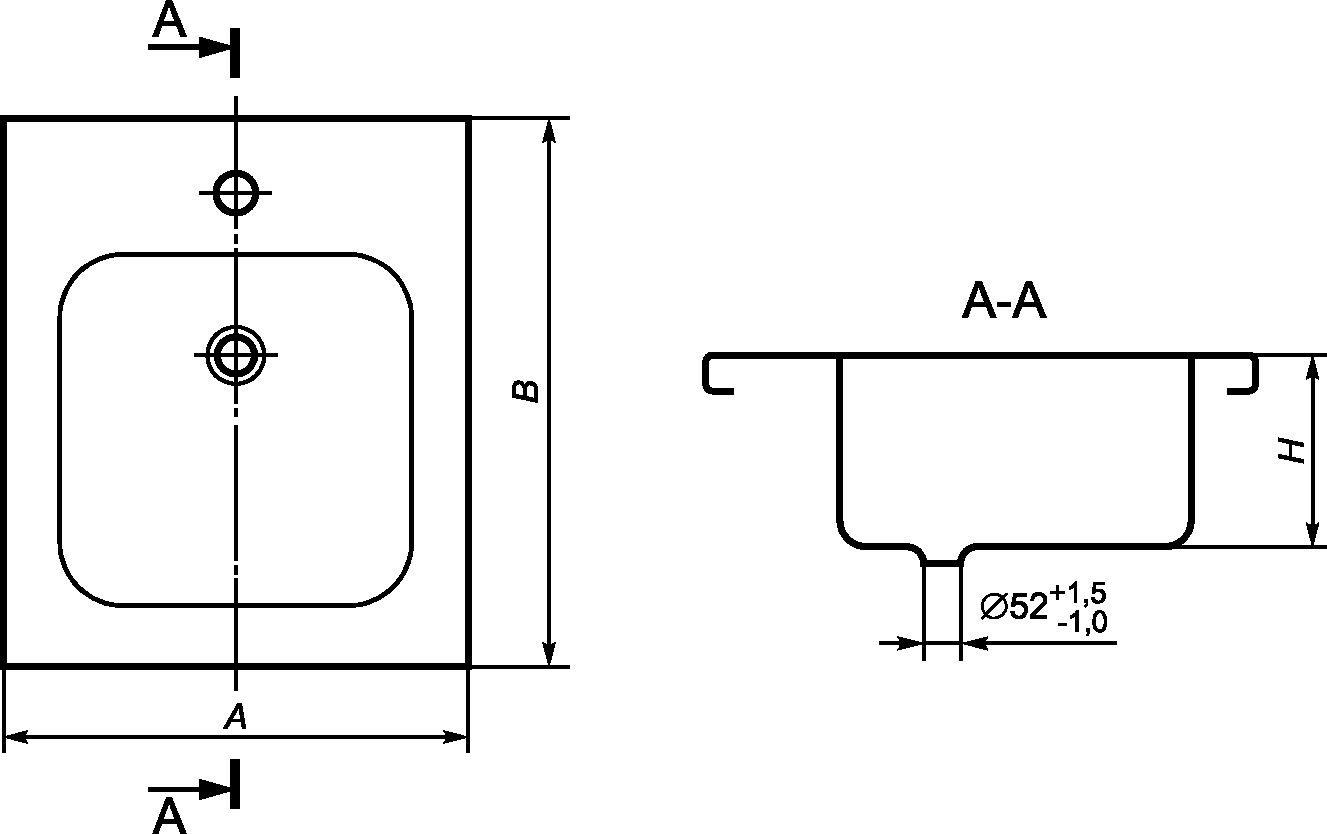 АМС-51101 мойка стальная эмалированная схема