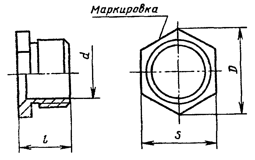 Гайка нажимная чертеж