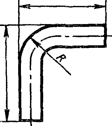Чертеж гнутой трубы