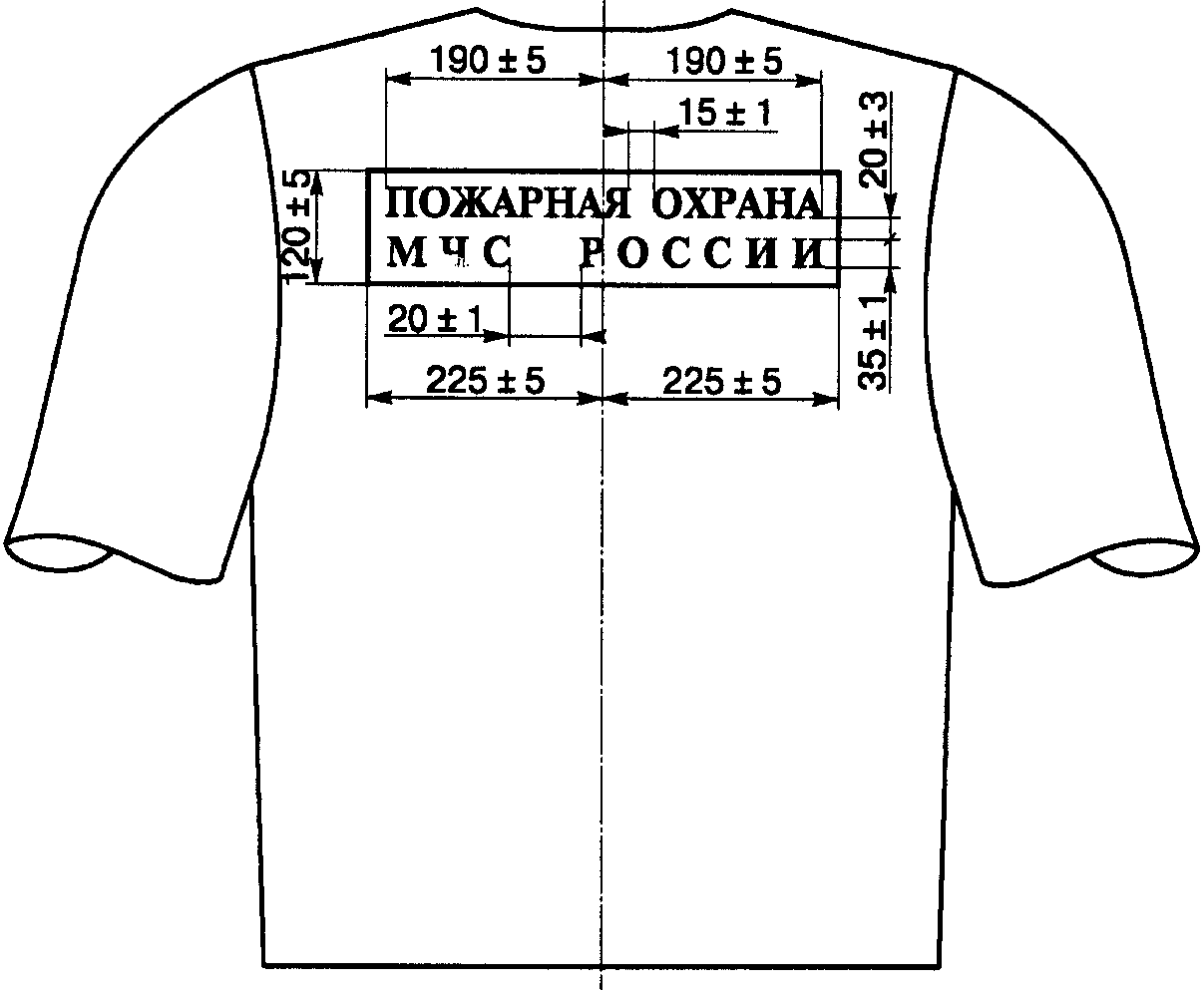 Размеры нашивки на спину охрана