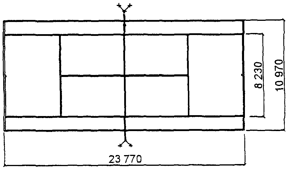 Теннисный корт чертеж