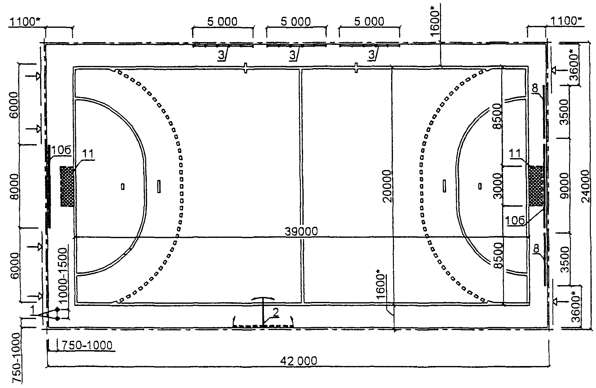 Схема спортивного зала в детском саду