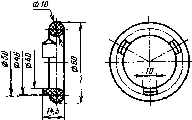 Чертеж кольца уплотнительного кольца
