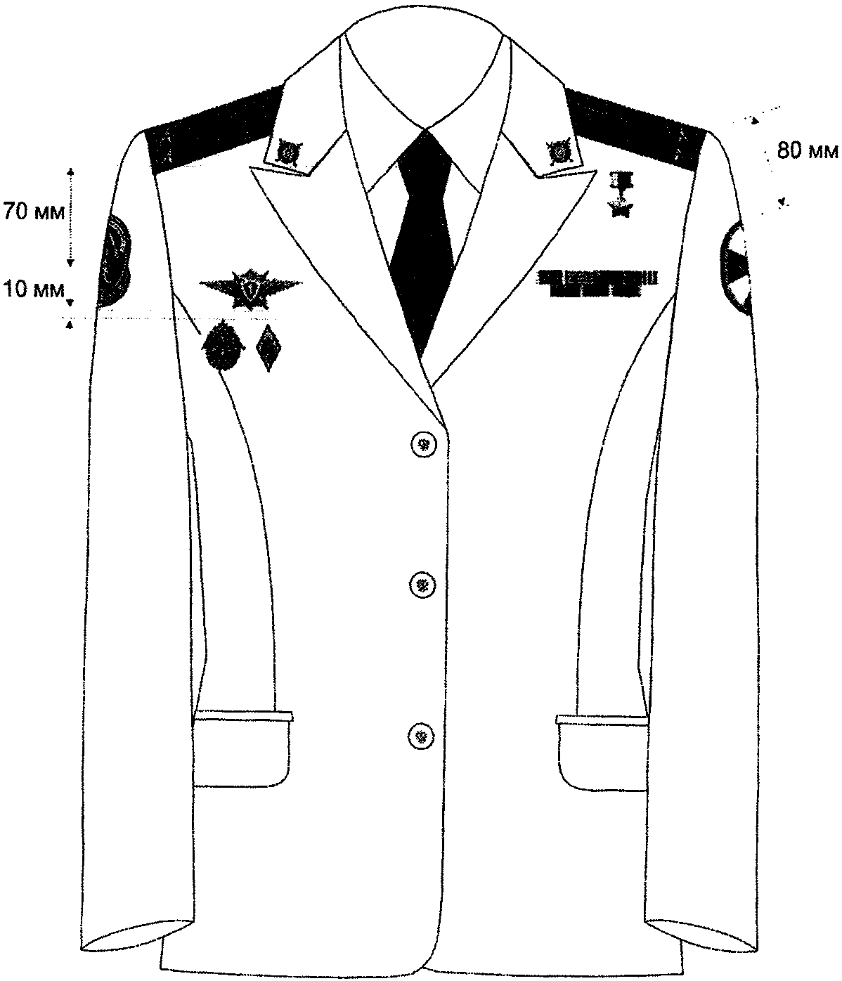 Шевроны МВД расположение на кителе