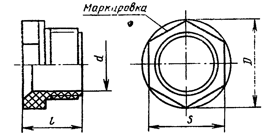 Гайка сальника чертеж