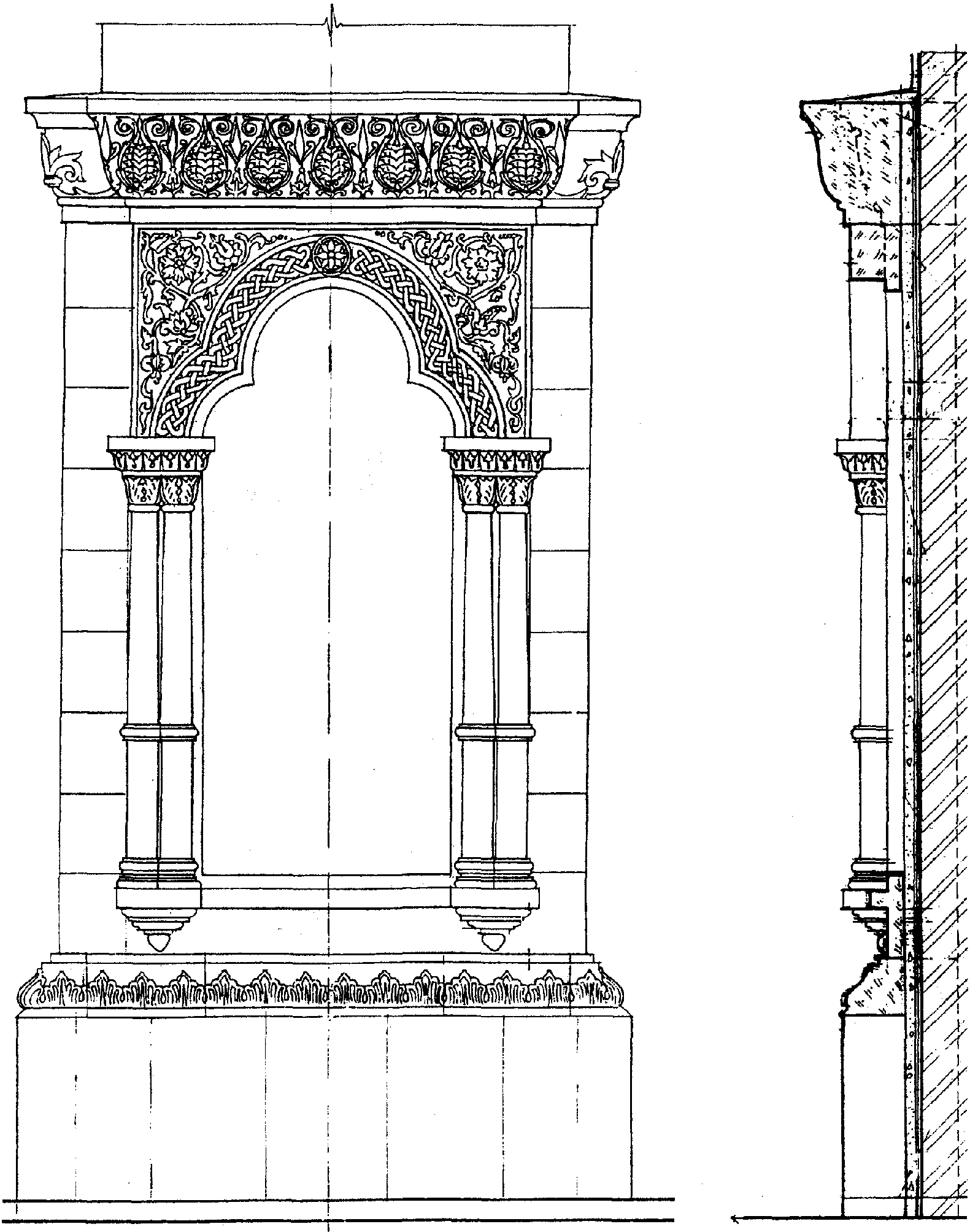 Колонны в византийском стиле